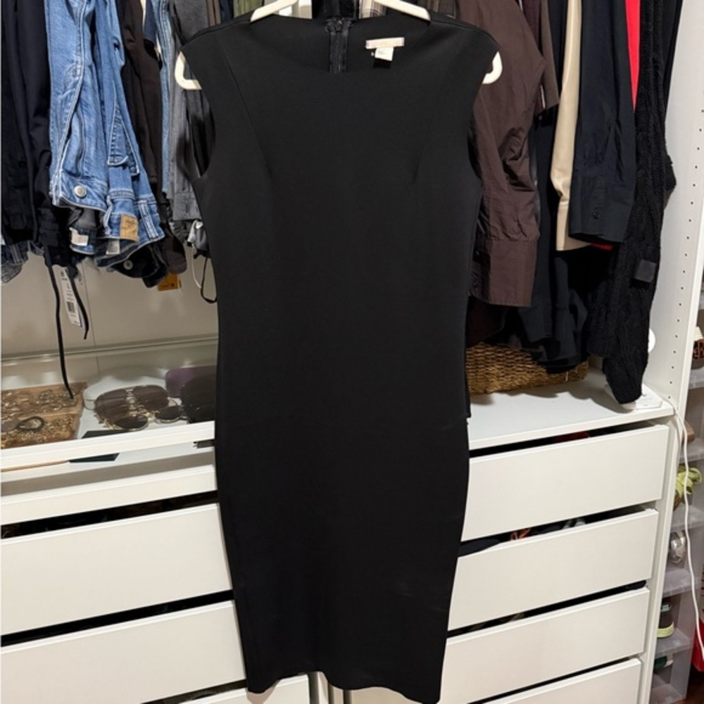 Black Sleeveless Sheath Dress - Classic Women's Work Dress